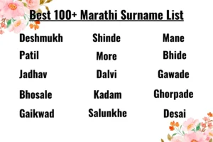 Best 100+ Marathi Surname List